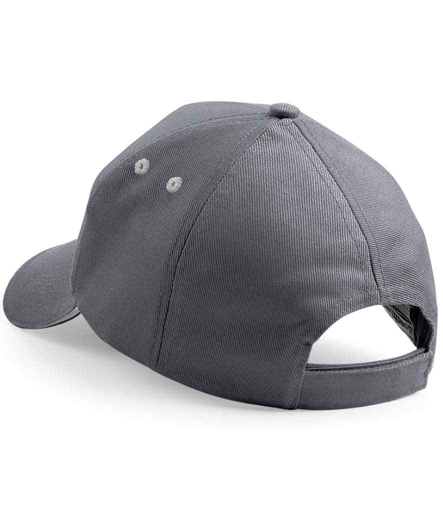 Graphite Grey baseball cap with "University of Essex" logo on the front, rear-view